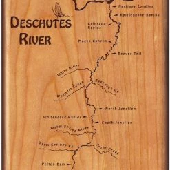 Ashland Fly Shop Engraved River Map Fly Boxes - McCloud 14 Ashland Fly Shop Engraved River Map Fly Boxes - McCloud