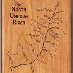Ashland Fly Shop Engraved River Map Fly Boxes