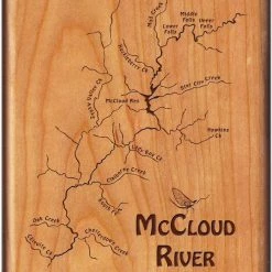 Ashland Fly Shop Engraved River Map Fly Boxes